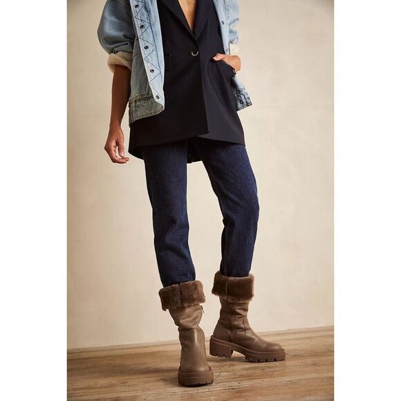 Free People x Equitaire Charlee Mid Shearling Fur Boots $348 - Picture 7 of 14
